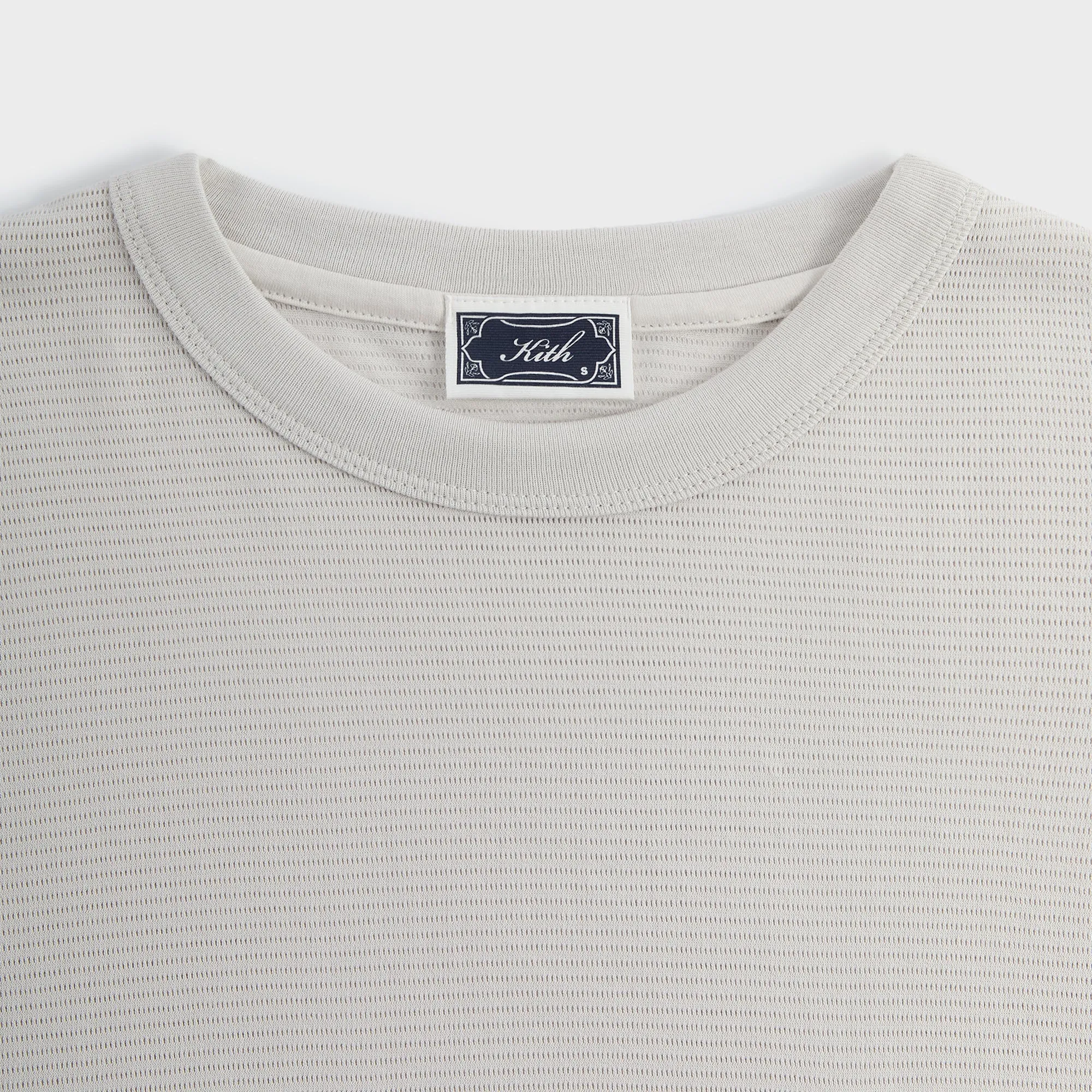 Kith Pointelle Mesh Leonard Pocket Tee - Concrete Modern Simplicity Quick Comfort Design