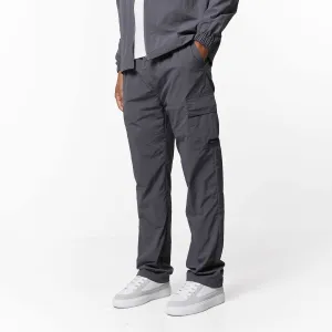 Sporty Vibe Layer-Friendly Crinkle Nylon Tech Utility Pant | Charcoal