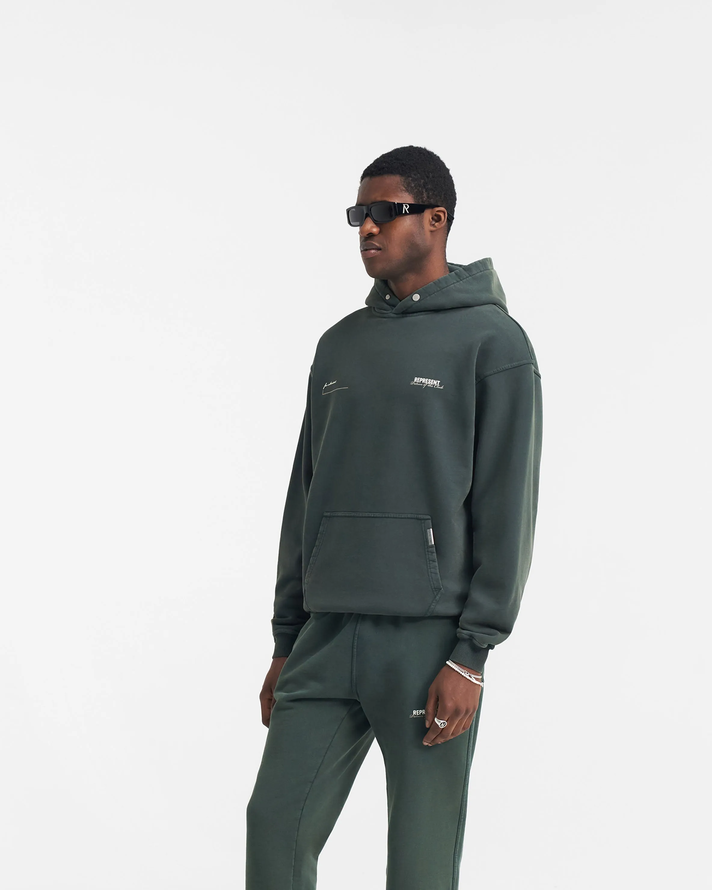 Brunch Style Patron Of The Club Hoodie - Forest Green
