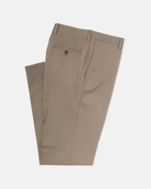 Made-in-Canada Tan Tropical Wool Trousers ExtendedSizeRange