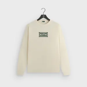 Stretch Material Layer Ready Kith Ivy Classic Logo Long Sleeve Tee - Sandrift