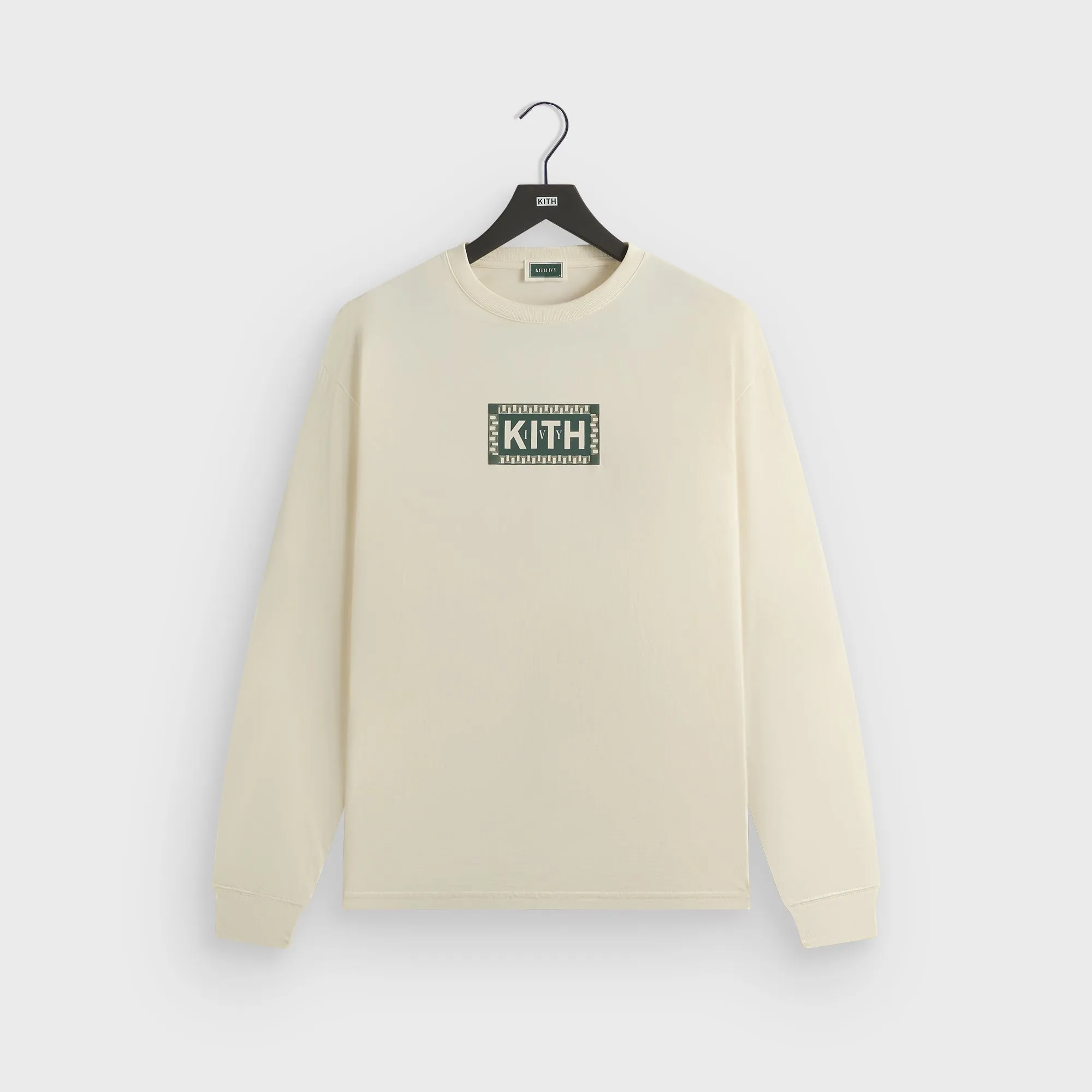 Stretch Material Layer Ready Kith Ivy Classic Logo Long Sleeve Tee - Sandrift