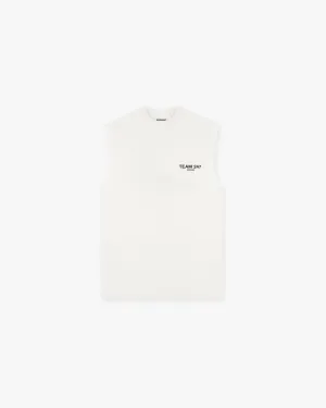 crew neck RecycledBlend Team 247 Oversized Tank - Flat White