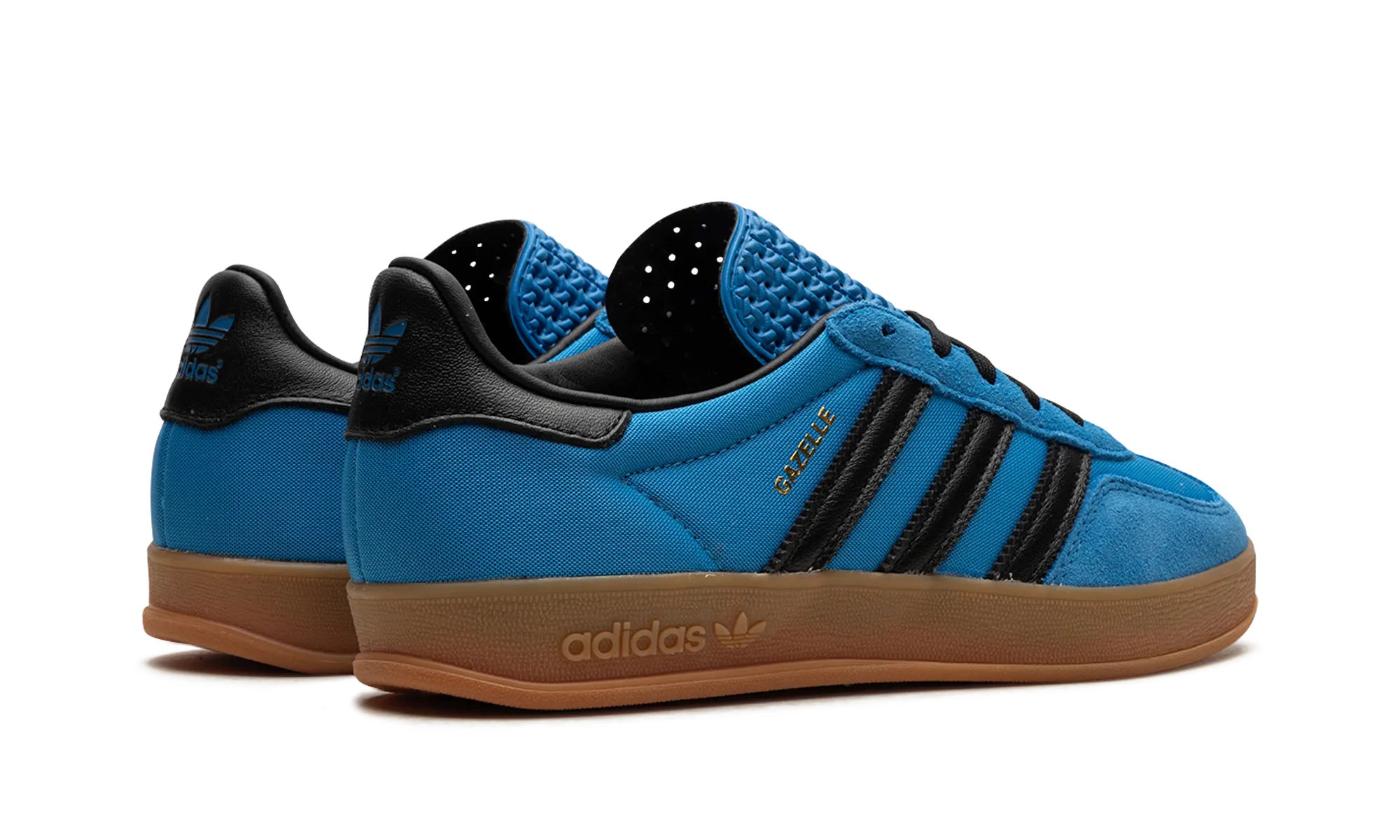 Leather Upper Snug Comfort Fit Gazelle Indoor "Blue"