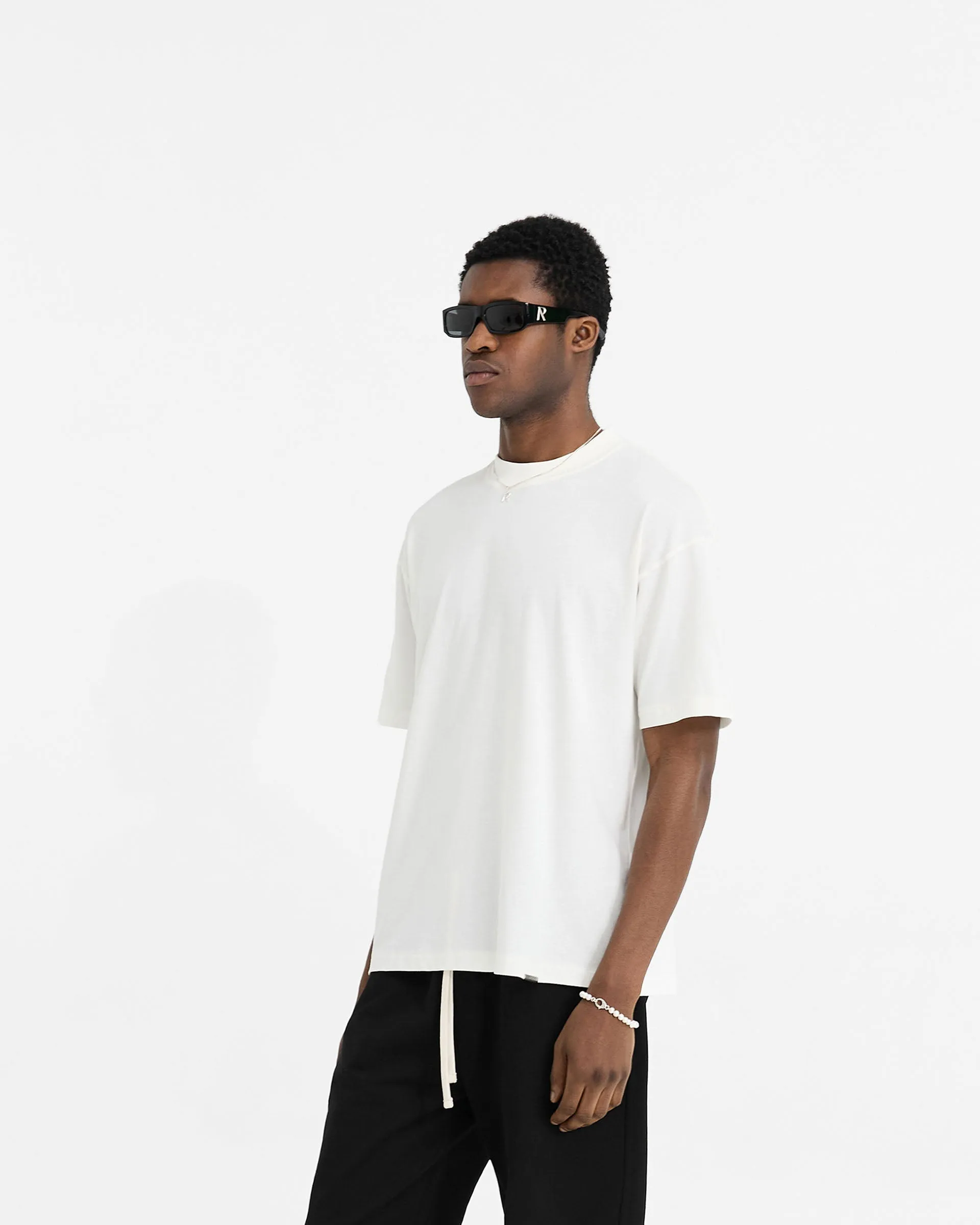 Initial Oversized T-Shirt - Flat White Soft and durable