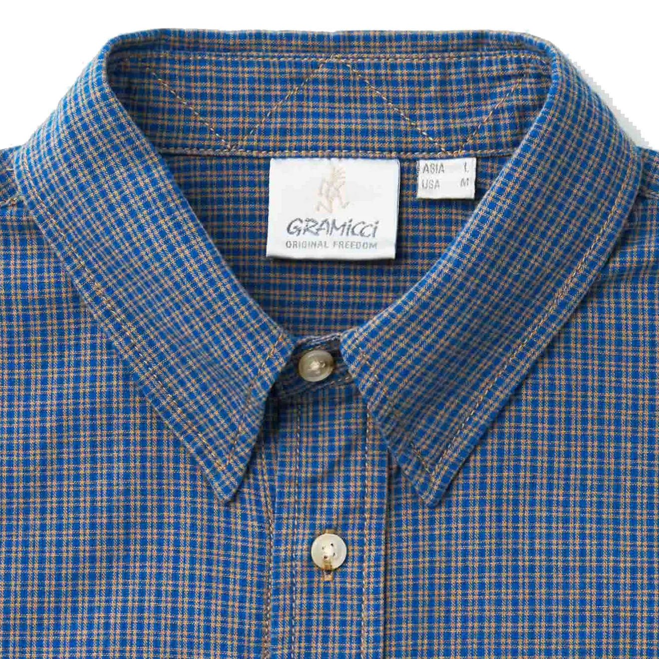 Gramicci Checkered Stance Shirt Sierra Check Navy Cool Comfort