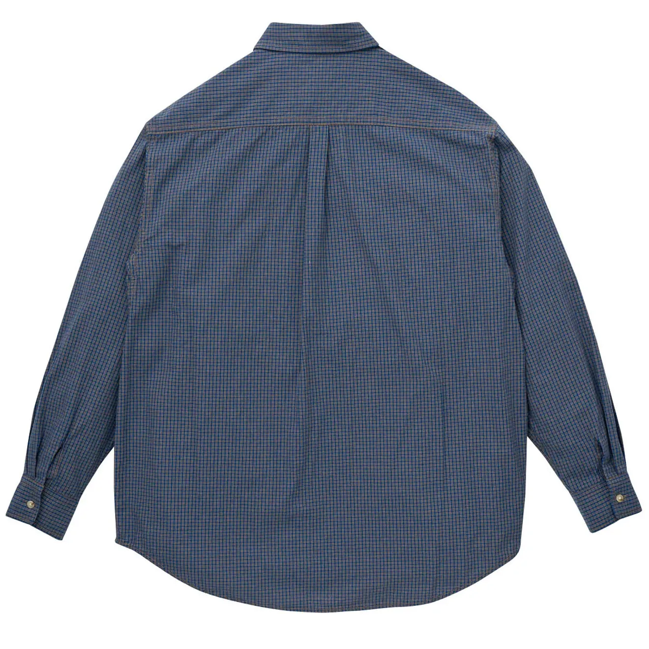 Gramicci Checkered Stance Shirt Sierra Check Navy Odor Resistant Gym Appropriate