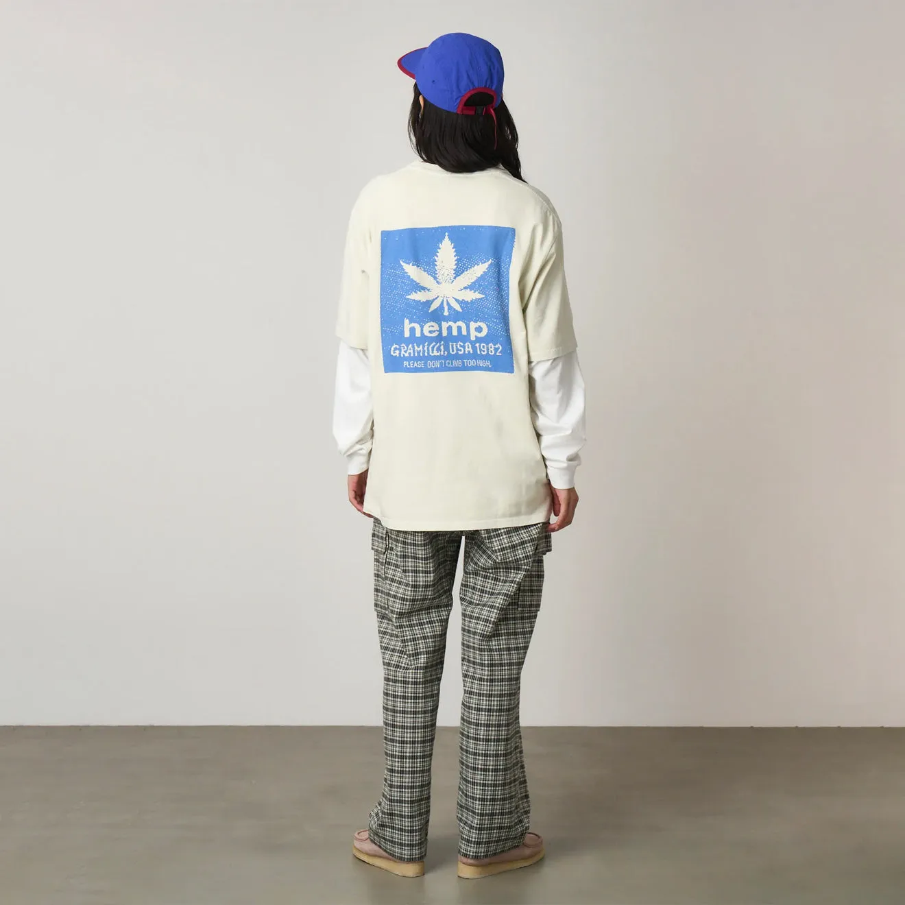 casual outing Gramicci Hemp Tee Natural Pigment