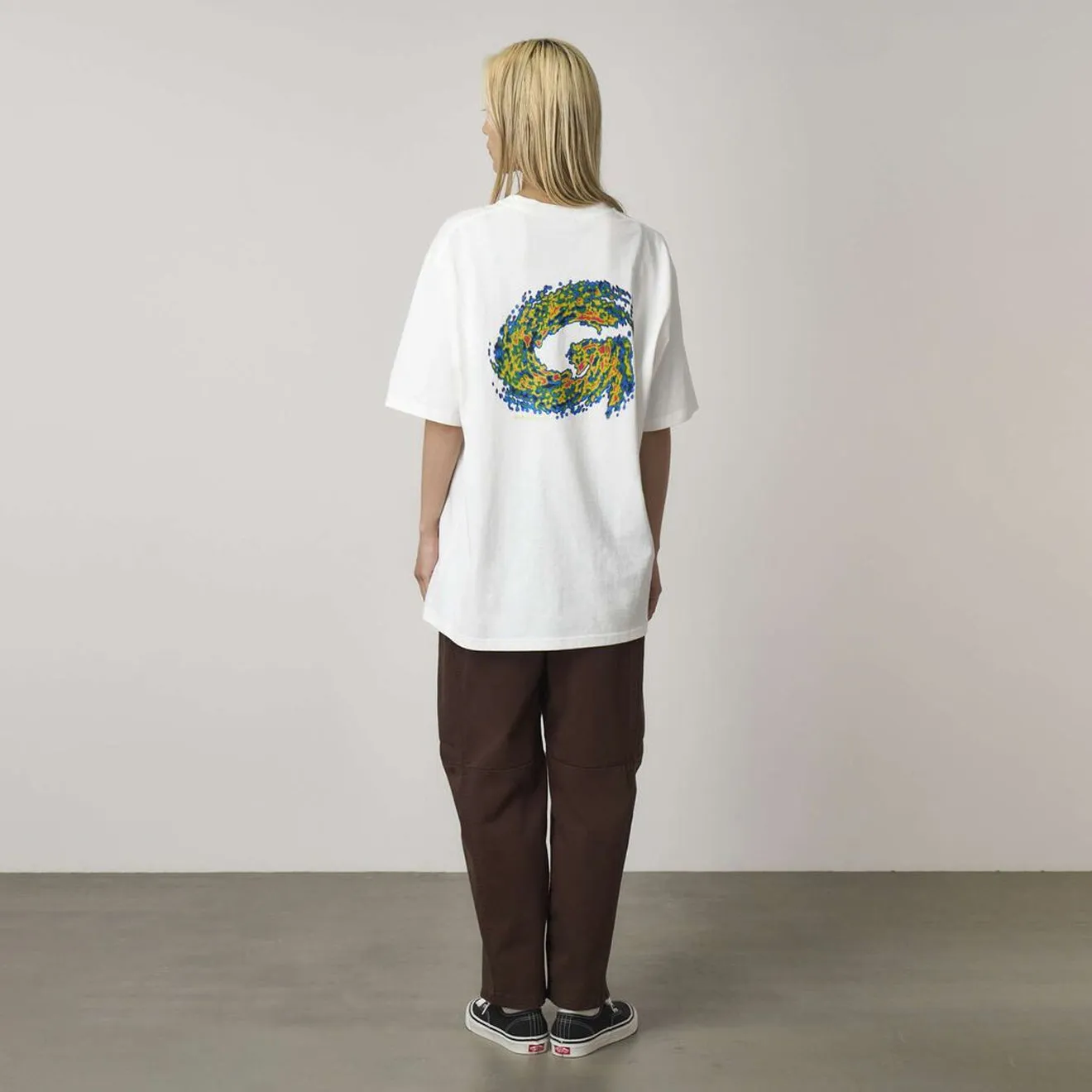 Gramicci Hurricane Tee White Seasonal Wear loose but not baggy