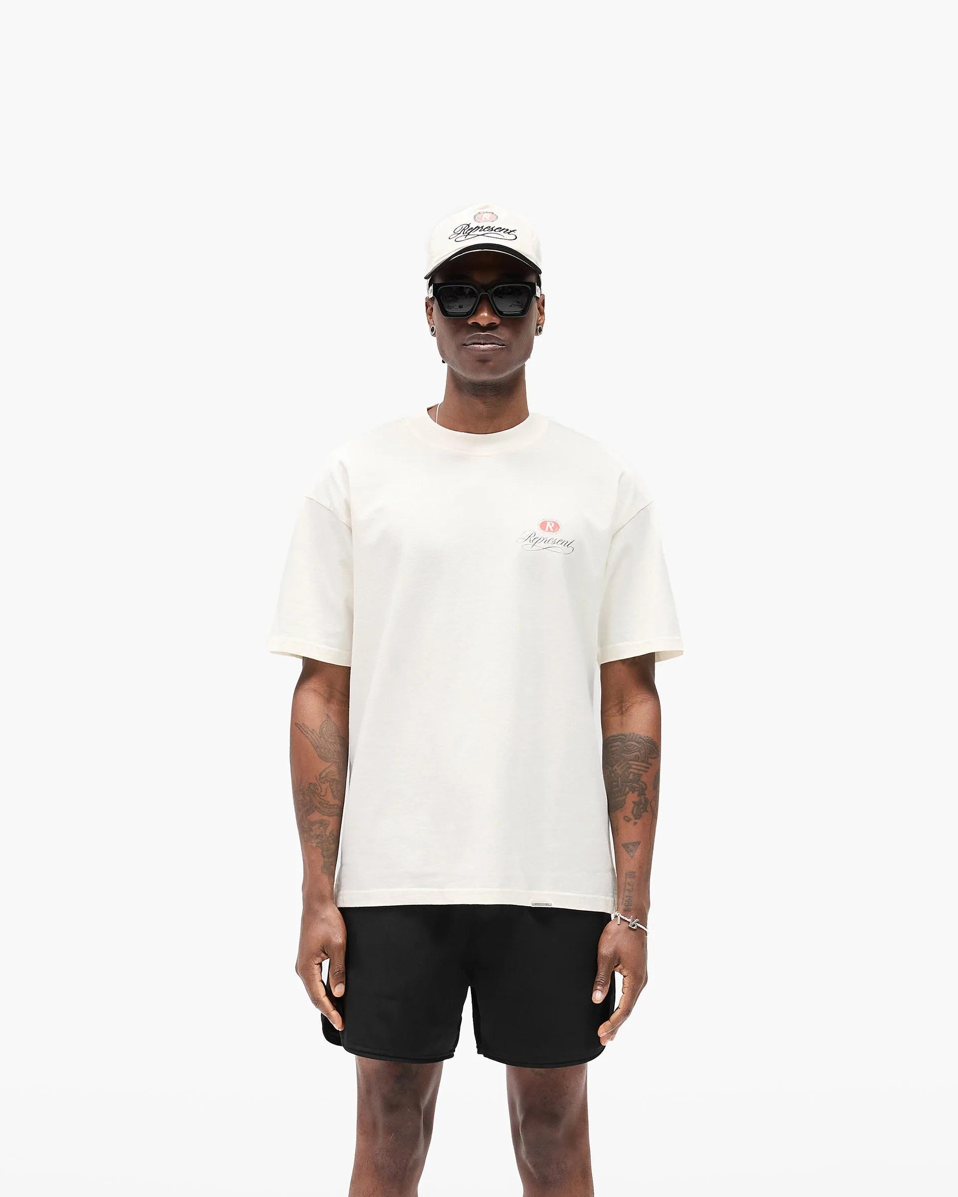 Grand Vintage Hand Drawn T-Shirt - Aged White Everyday Look Wear