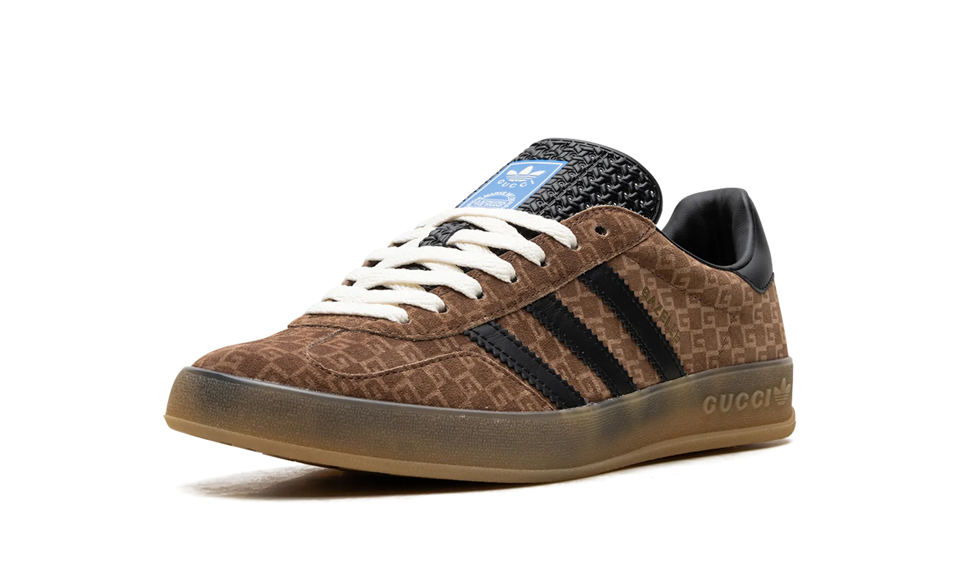 Quick lace Comfortable Breathability Gucci Gazelle "GG Monogram - Brown"