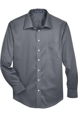 Devon & Jones Crown Collection Solid Stretch Twill Woven Dress Shirt Outdoor Adventure