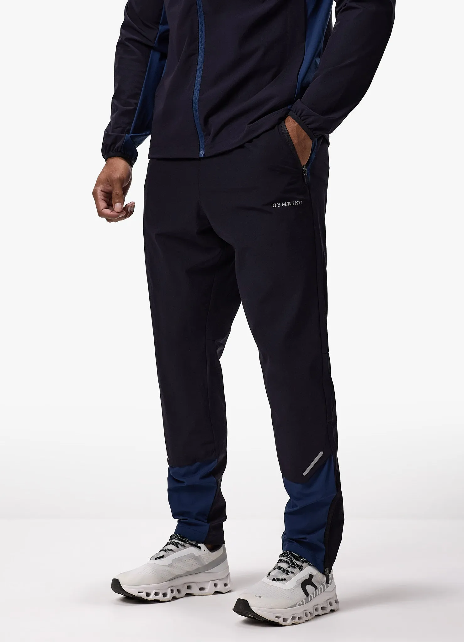 Gym King Advance Tracksuit Bottoms - Navy/Estate Blue Comfortable Leg