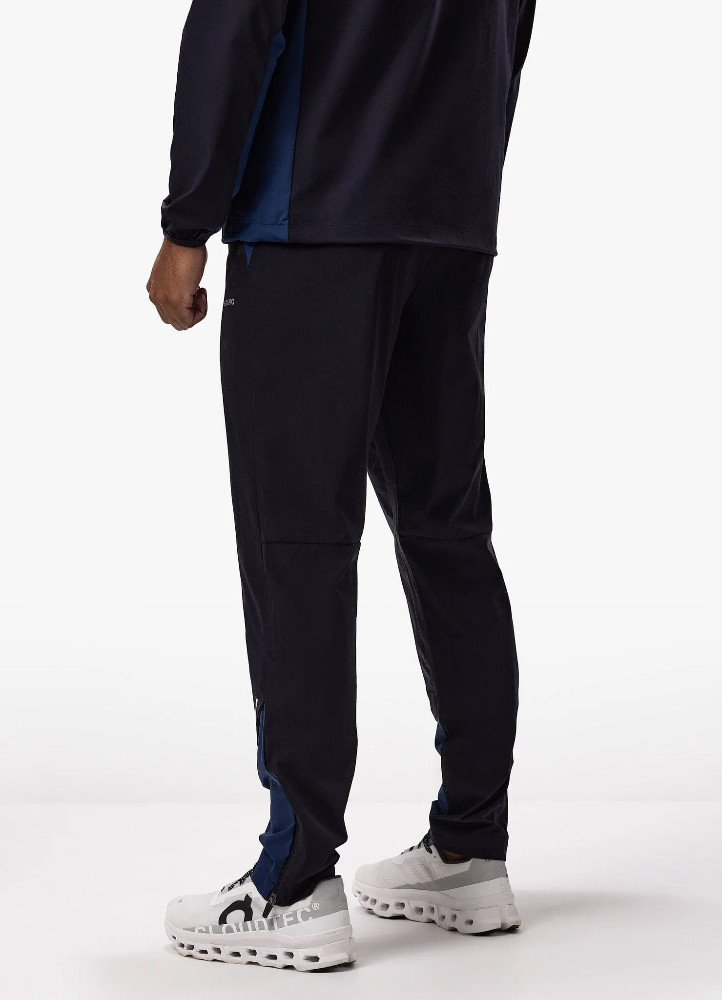 Gym King Advance Tracksuit Bottoms - Navy/Estate Blue Easy Care Fabric Finish