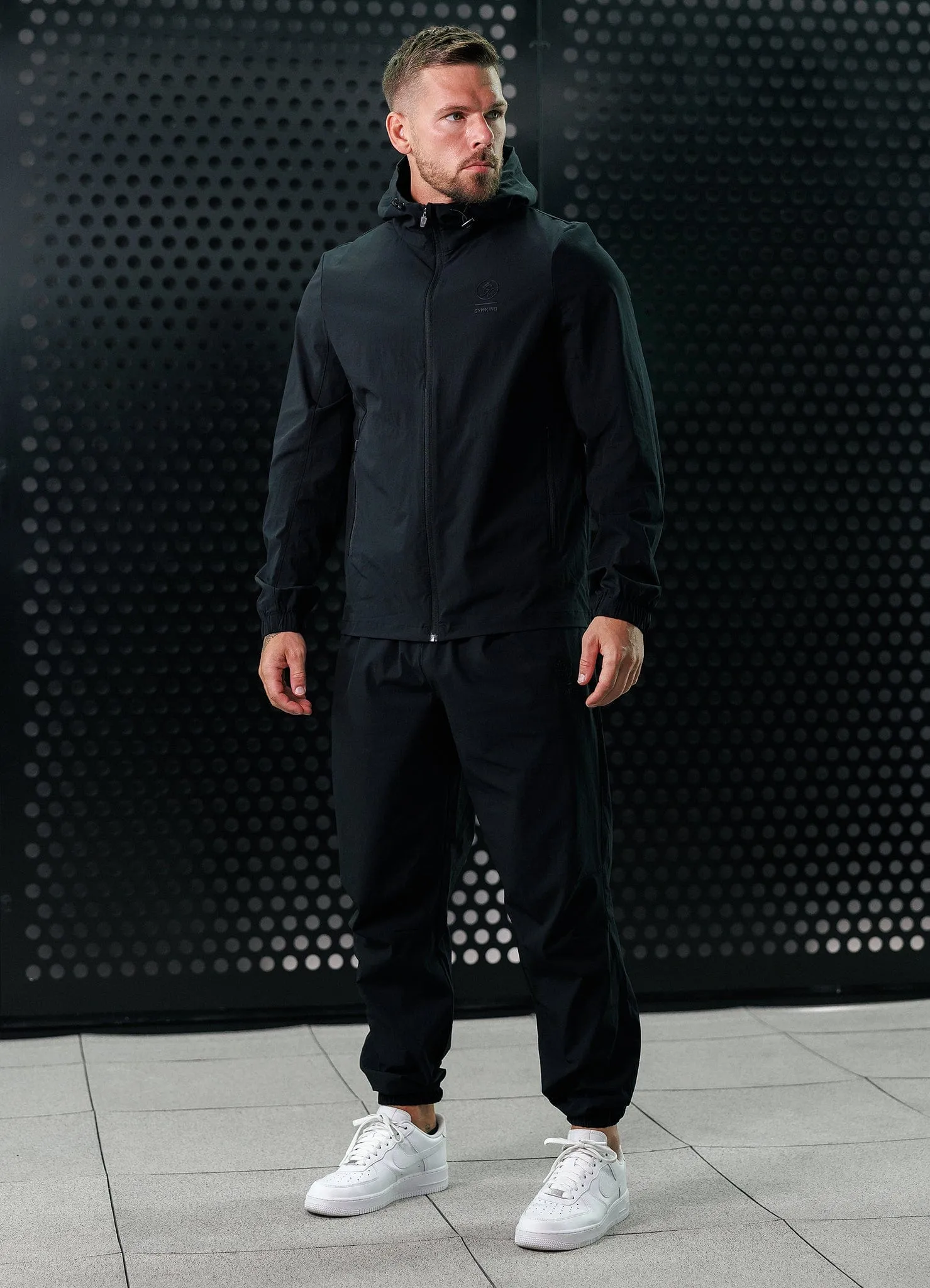 Gym King Aventus Woven Tracksuit Bottom - Black DurableBartack