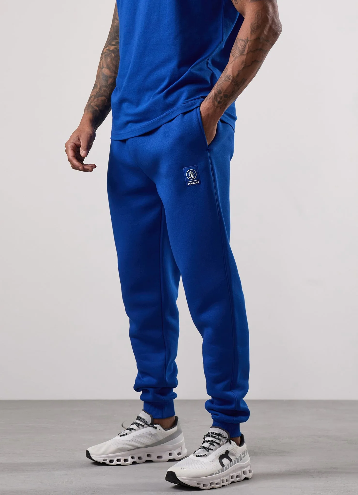 Gym King Emblem Jogger - Royal Blue OrganicCotton