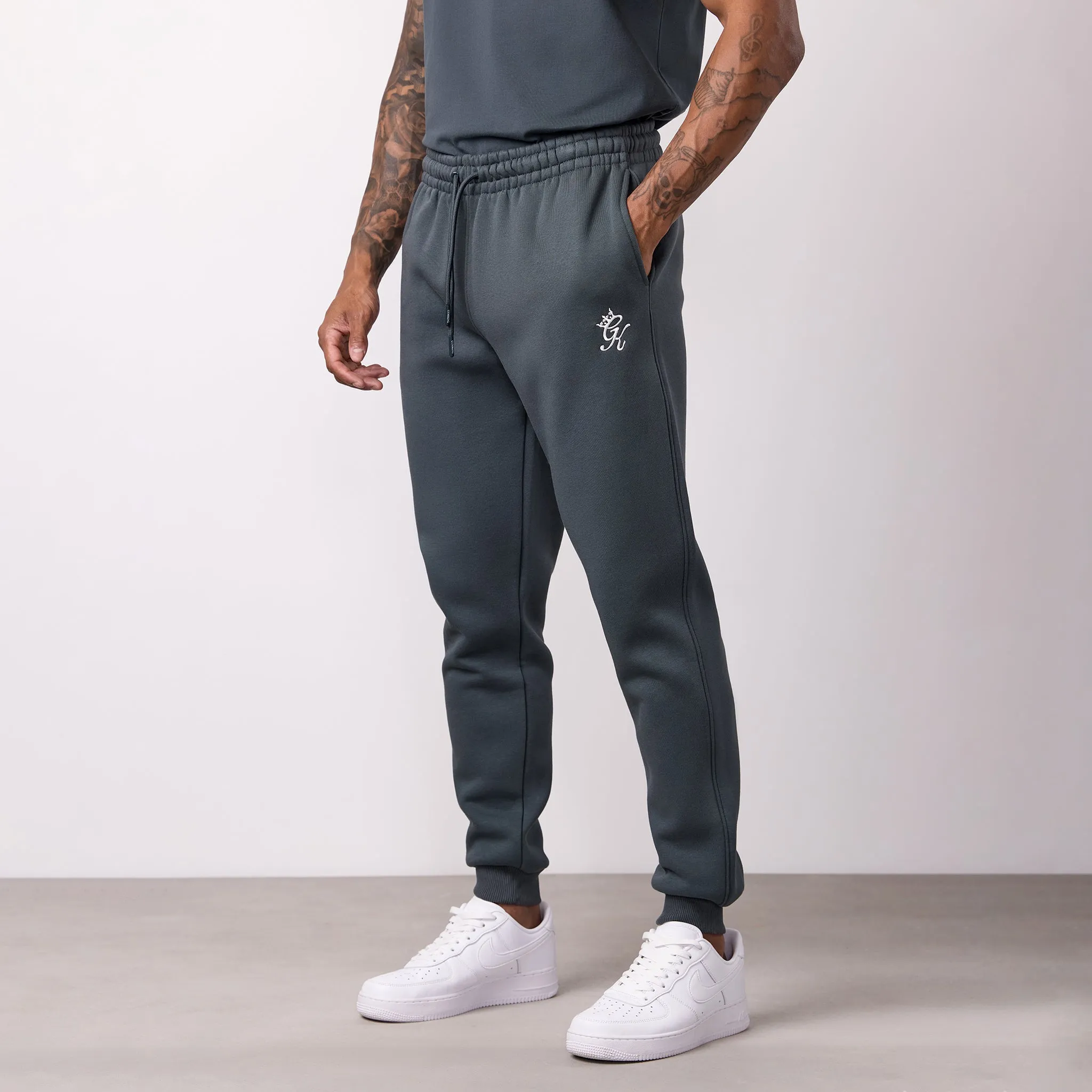 AdjustableTabs Adaptive Fit Gym King Fundamental Fleece Jogger - Green Smoke