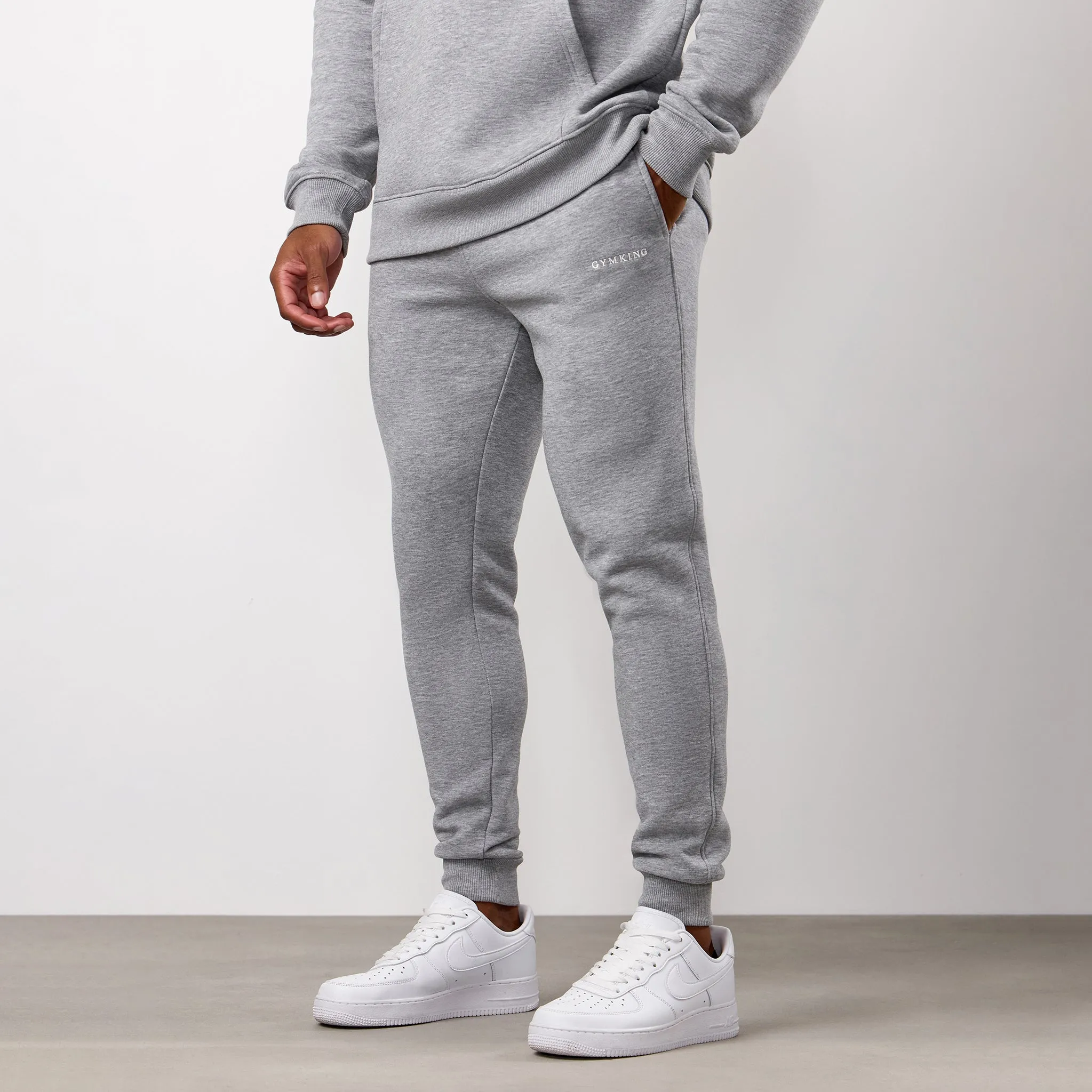 SoftTouchFinish No Iron Gym King Fundamental Linear Jogger - Grey Marl
