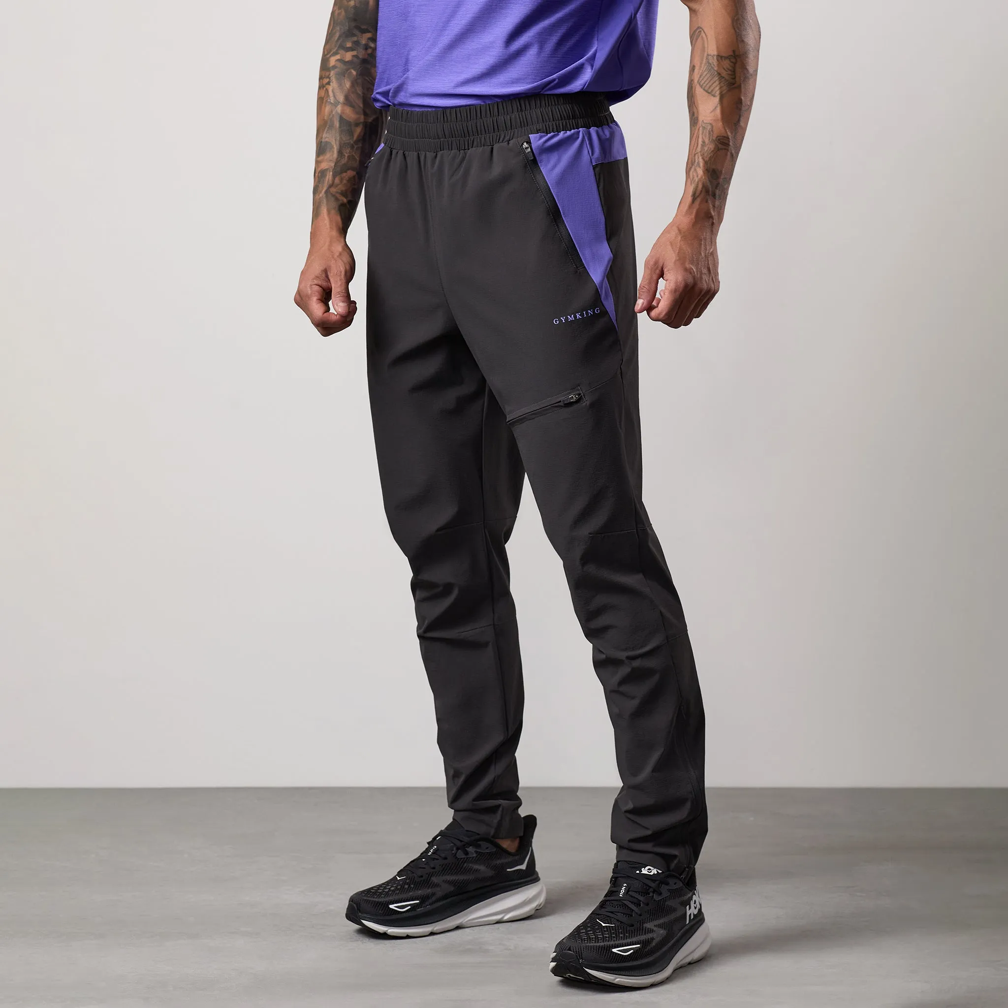 Gym King Fusion Tracksuit Bottom - Dark Pewter Perfect Silhouette