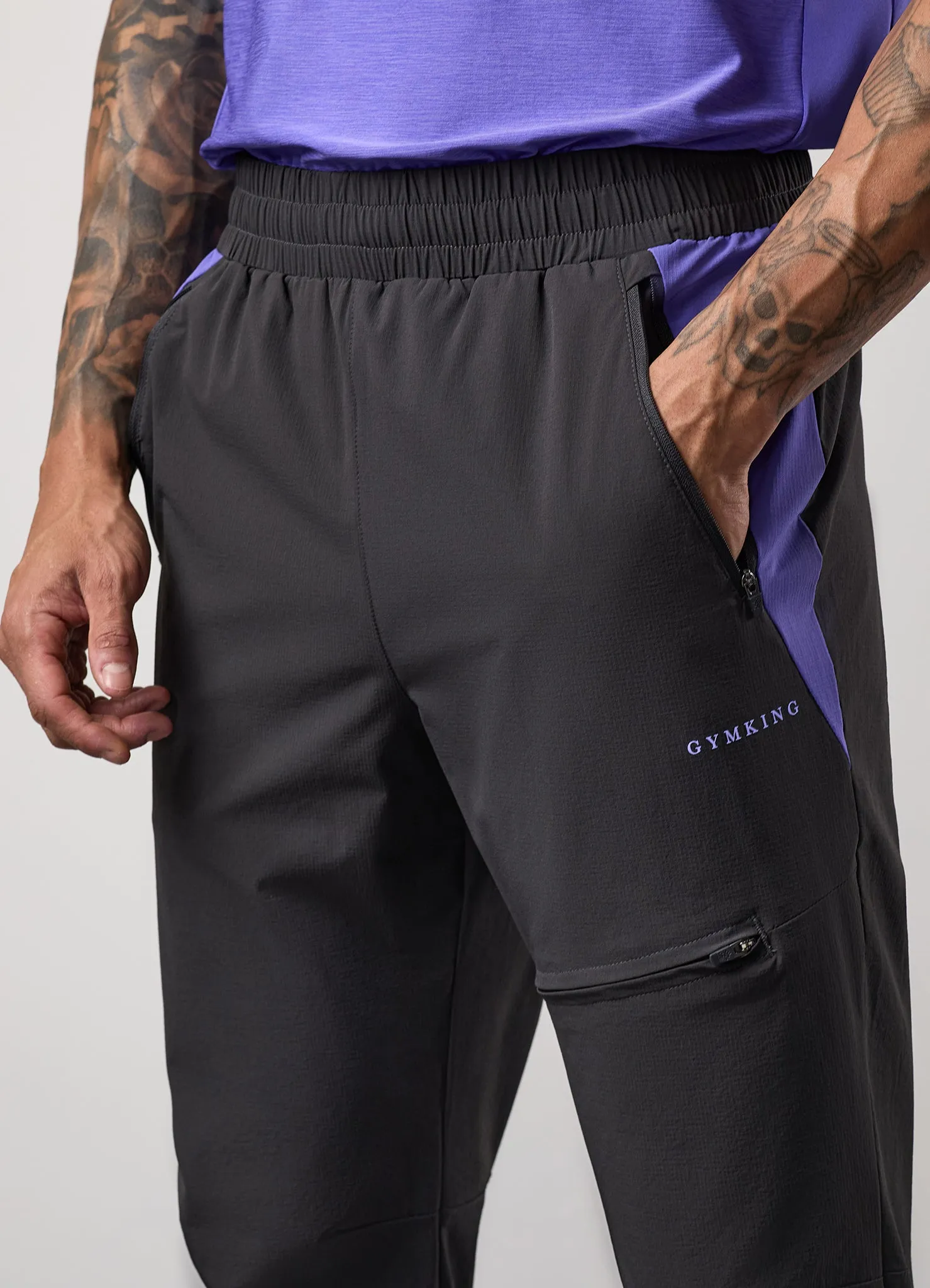 Gym King Fusion Tracksuit Bottom - Dark Pewter Versatile Look Timeless Comfort