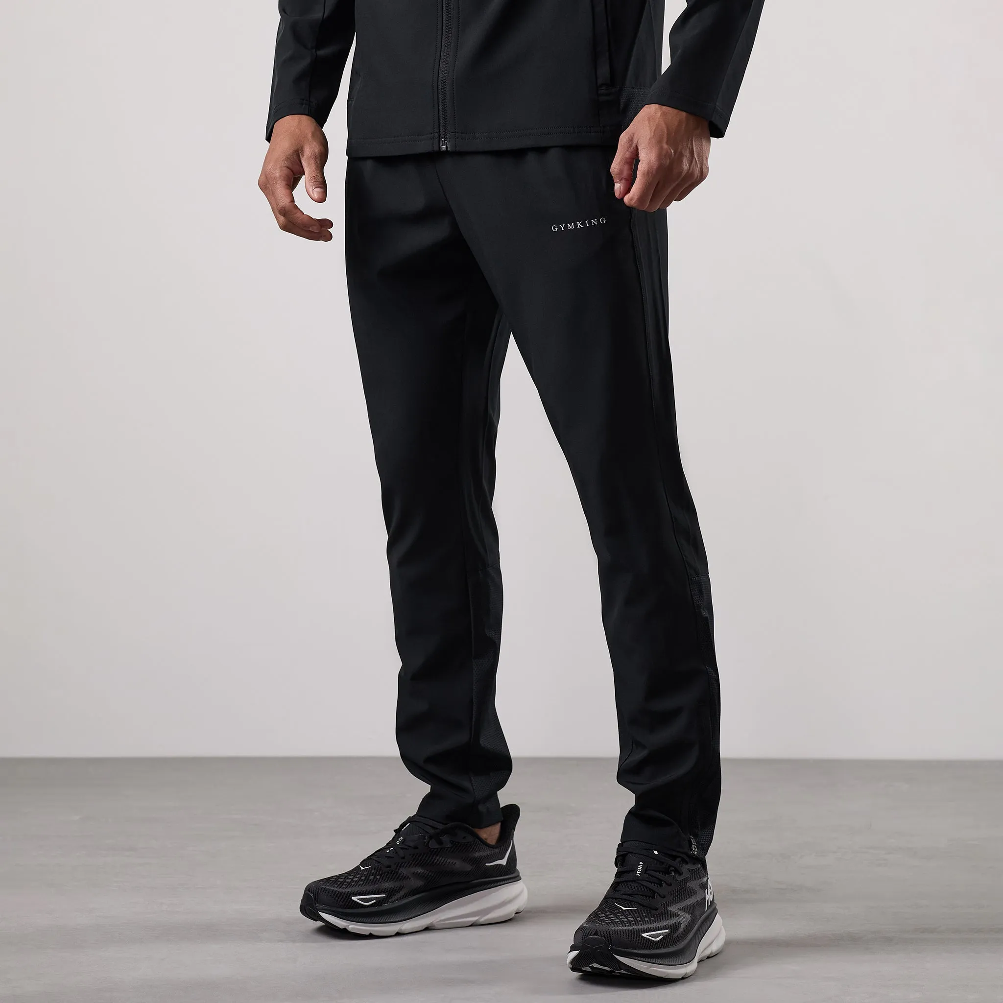 Gym King Hex Jogger - Black/Fossil Grey Comfort Wear Breathable back panel