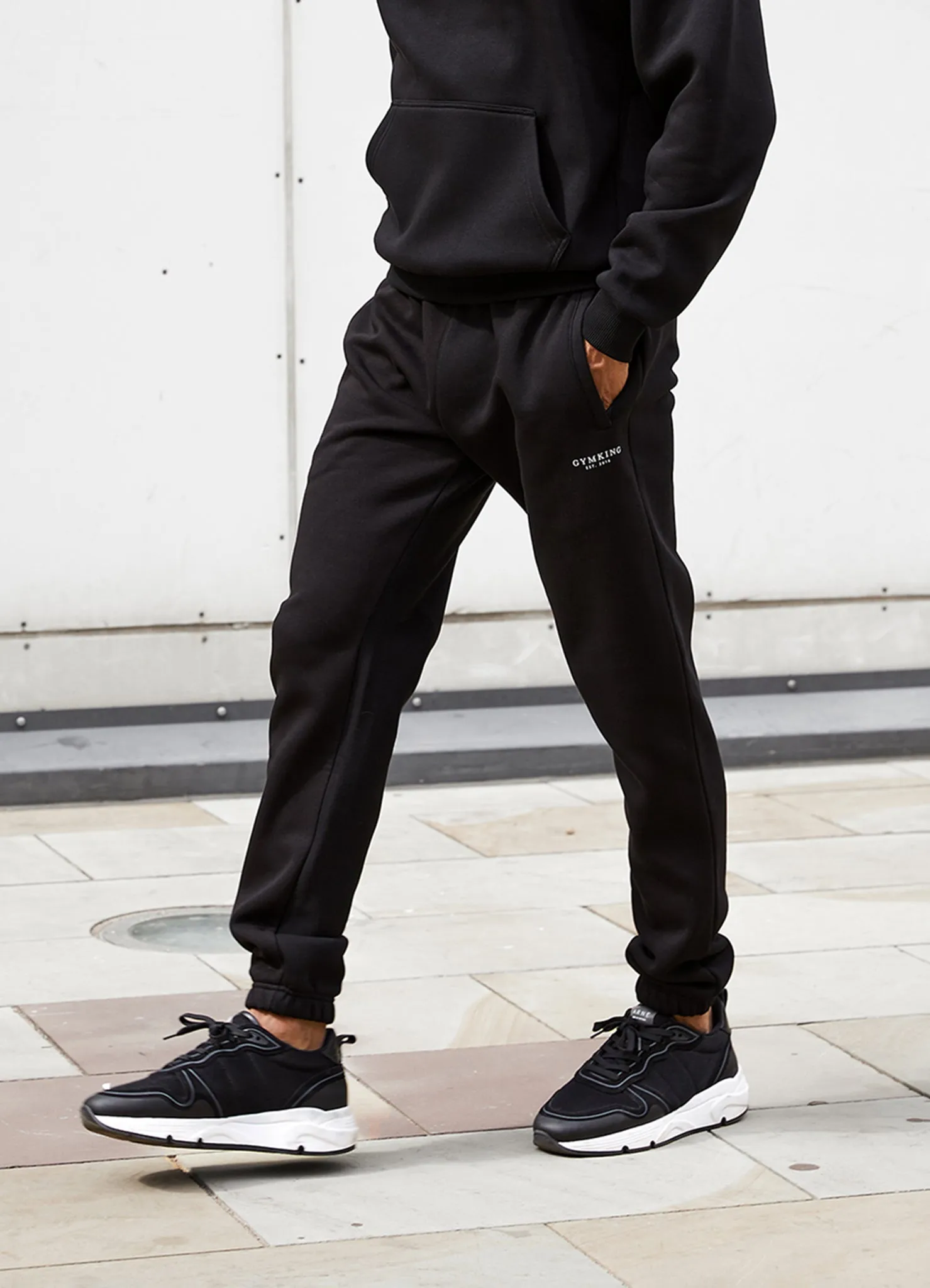 Gym King Oversized Logo Jogger - Black Functional Comfort Wear