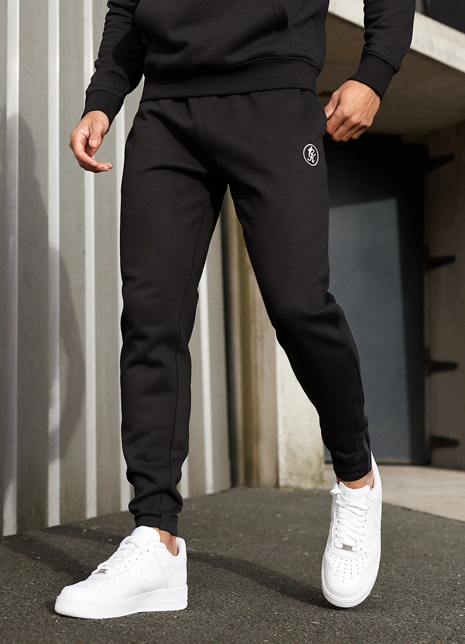 Gym King Pro Logo Jogger - Black Outdoor Friendly Flexible Movement