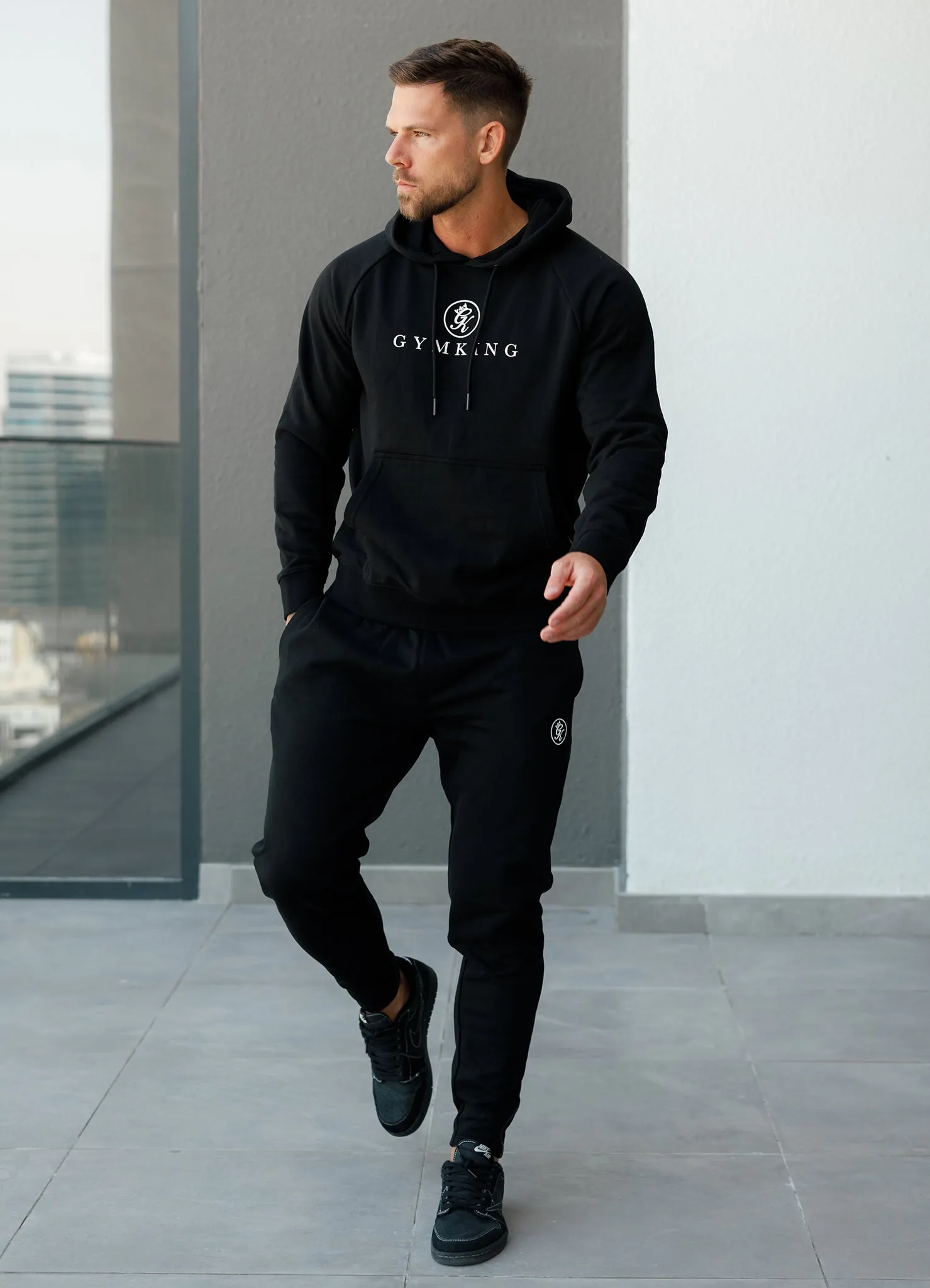 Stretchable Wear Chilly Comfort Gym King Pro Logo Jogger - Black