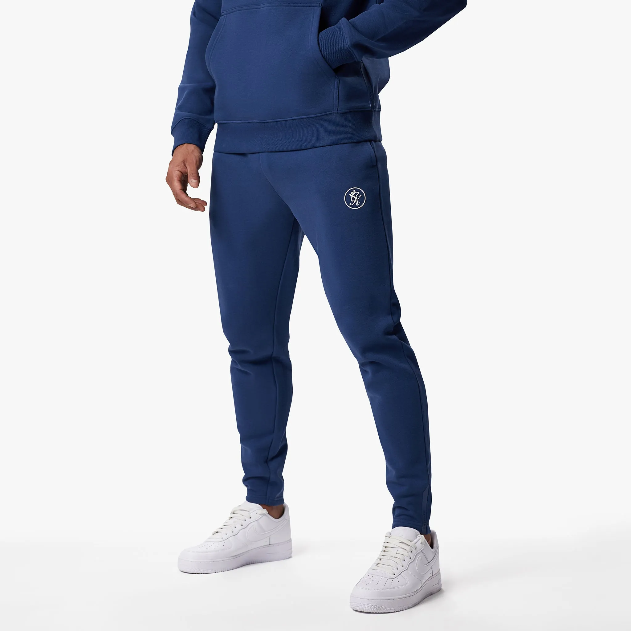 Double Needle Stitching Gym King Pro Logo Jogger - Dark Indigo