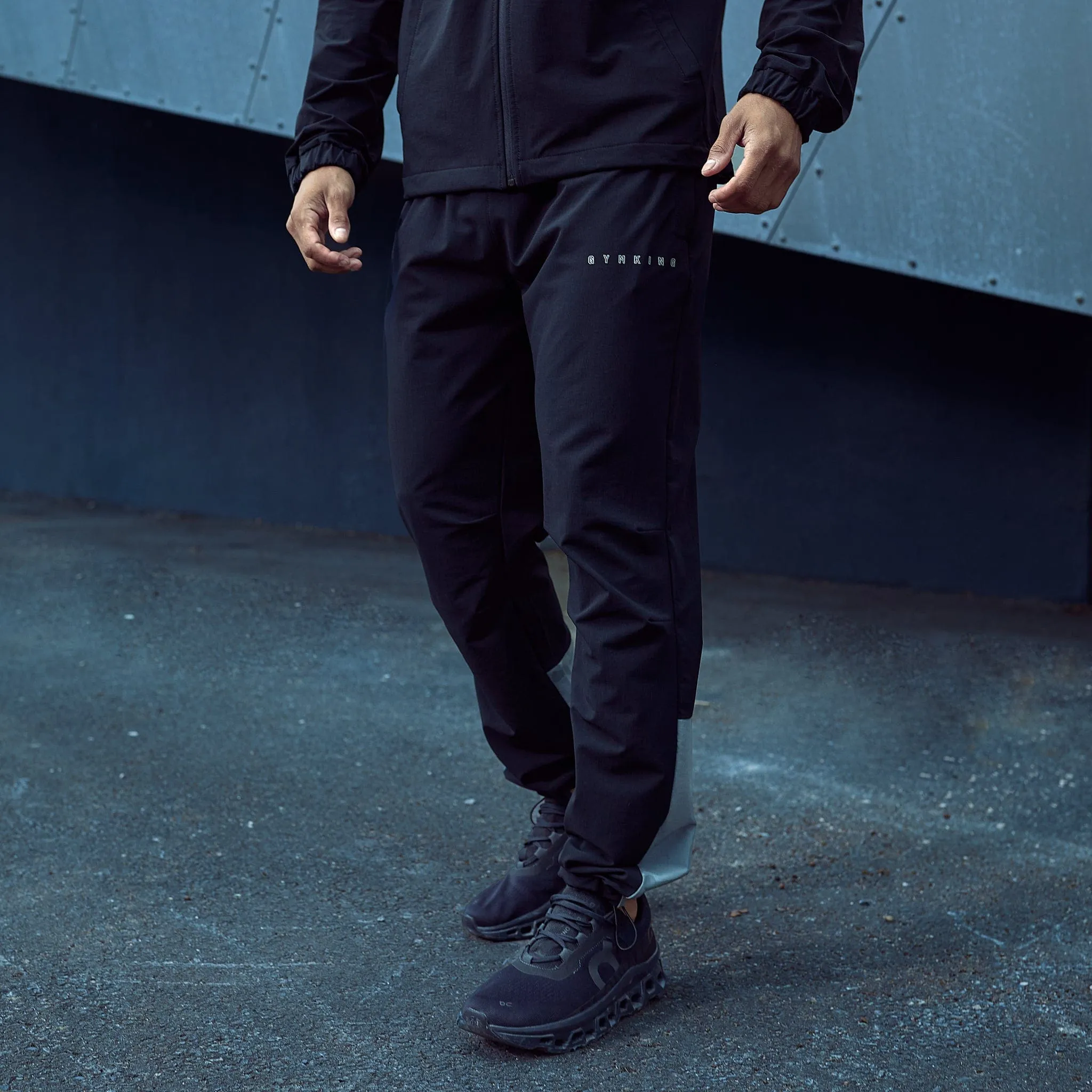 Gym King  React Woven Pant - Black Durable Weave Layered Panel Design