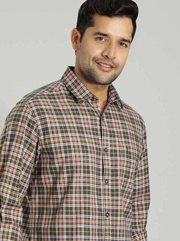 Ethical production Perfect Layer Men Checked Full Sleeve Cotton Shirt