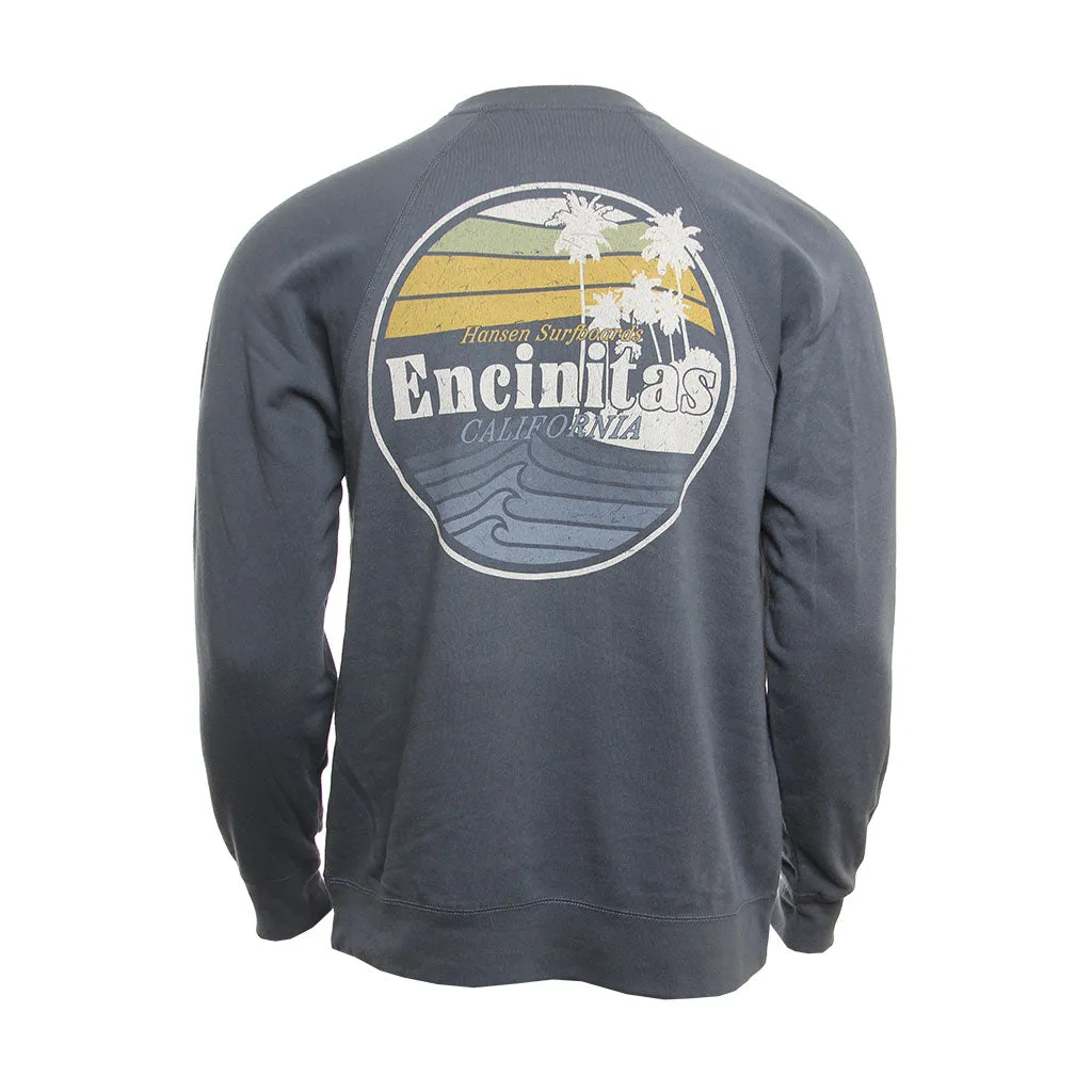 Embroidered Detail Hansen Mens Sweatshirt Rebound Crew