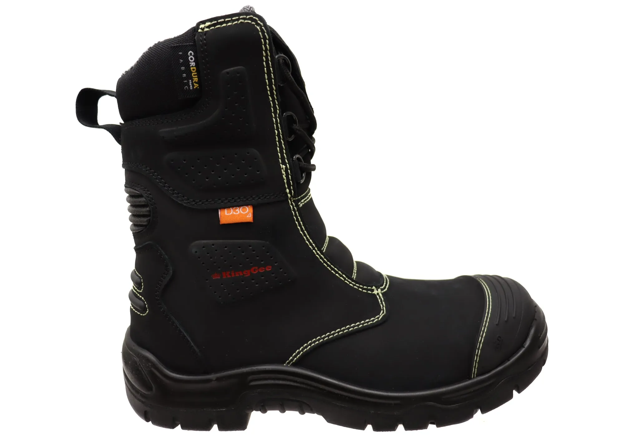 Stain Resistant Finish Protective Finish Weather Resistant User KingGee Mens Bennu Rigger Steel Toe Safety Work Boots With Scuff Cap