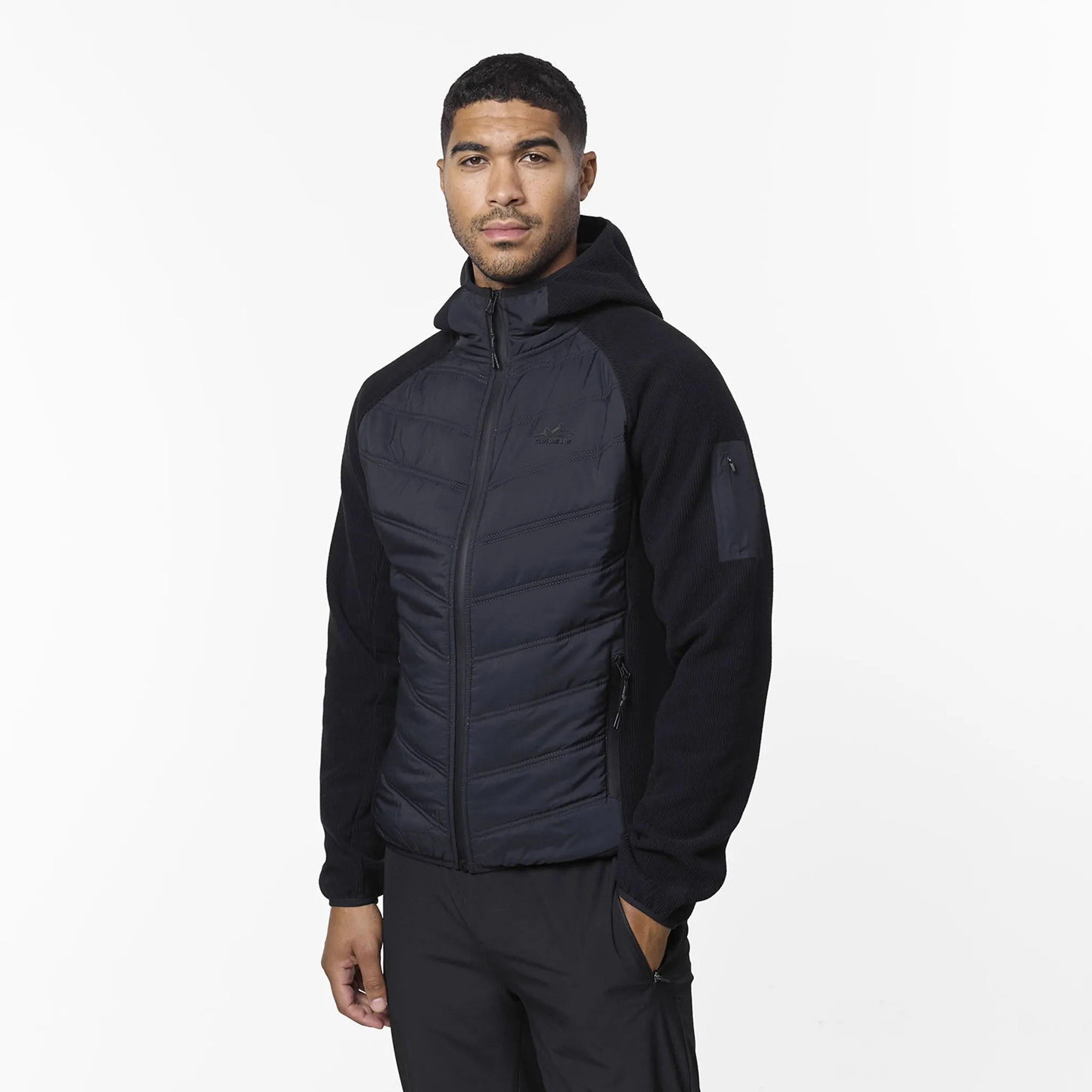 Heat Seal Hybrid Jacket | Black Outdoor Style Staple