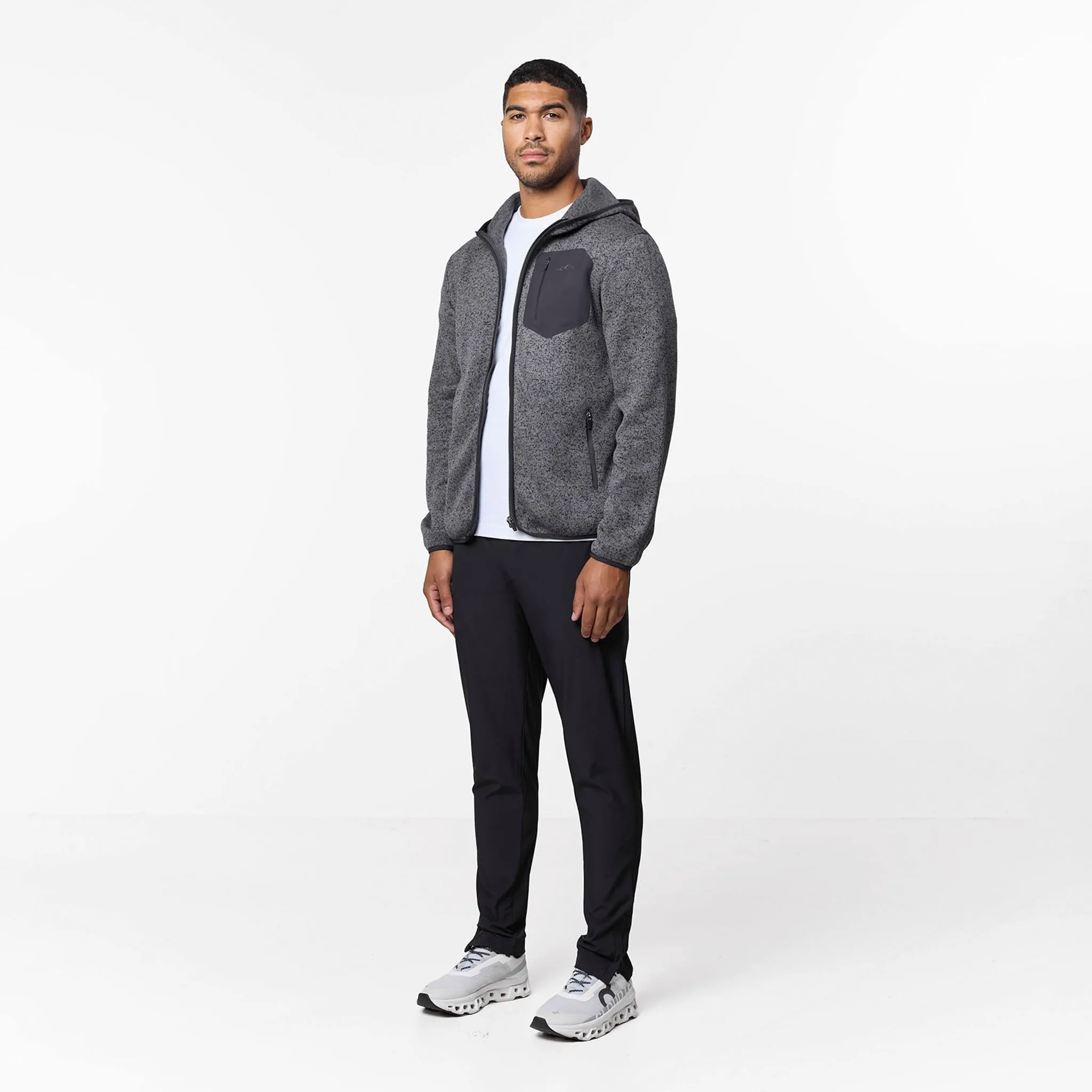 Heat Seal Tech Knit Hoodie | Mid Grey ideal for birthdays