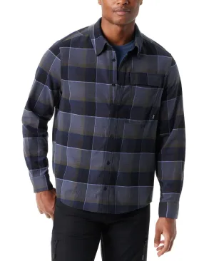 Bass Outdoor Shirt Men's  Blue Plaid Long Sleeve Button-Up Classic Fit MAC186 Workwear Style Versatile Layer