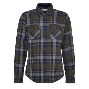 Smart Appearance Barbour Snowcap Tailored Checked Shirt Olive Marl