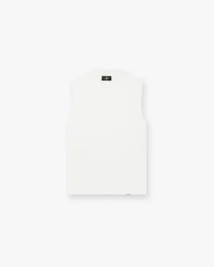 Initial Boxy Tank - Flat White Athletic Wear