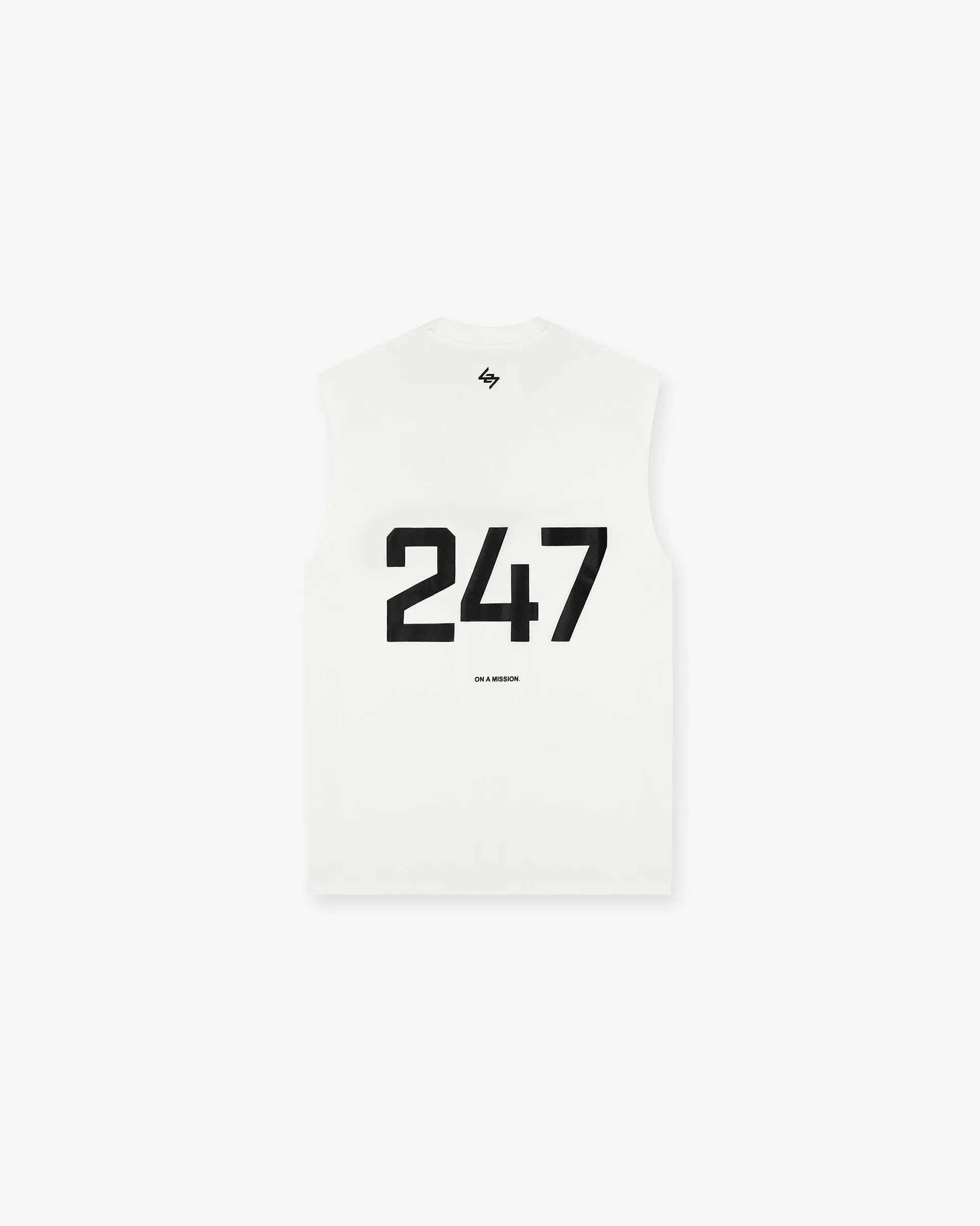 247 Oversized Tank - Flat White Sporty Appeal