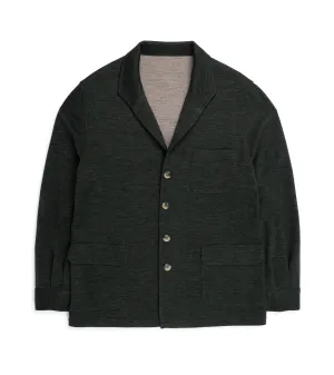 ElasticWaistband Glove Friendly Cuff Design Justo Gimeno Wool Knit Teba Jacket: Olive