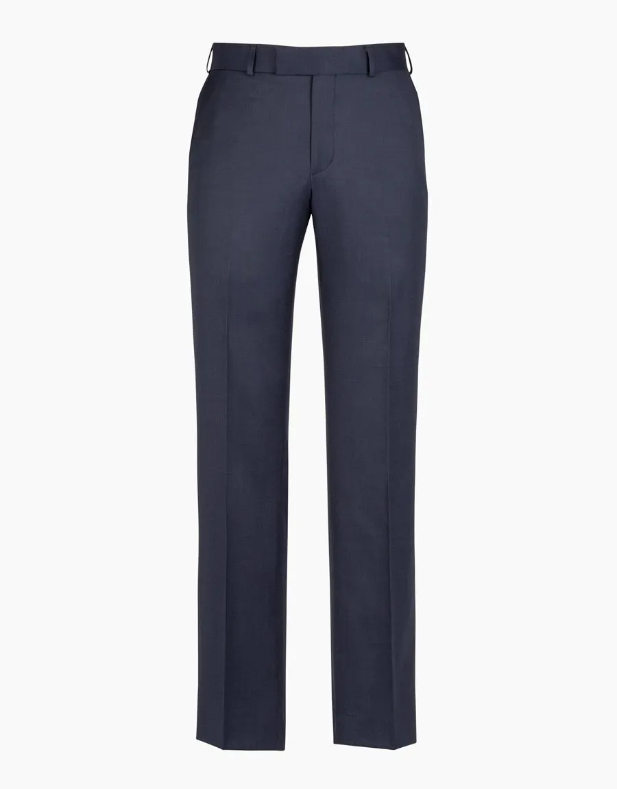 Lotus Blue Nailhead Suit Trouser Flat waistband