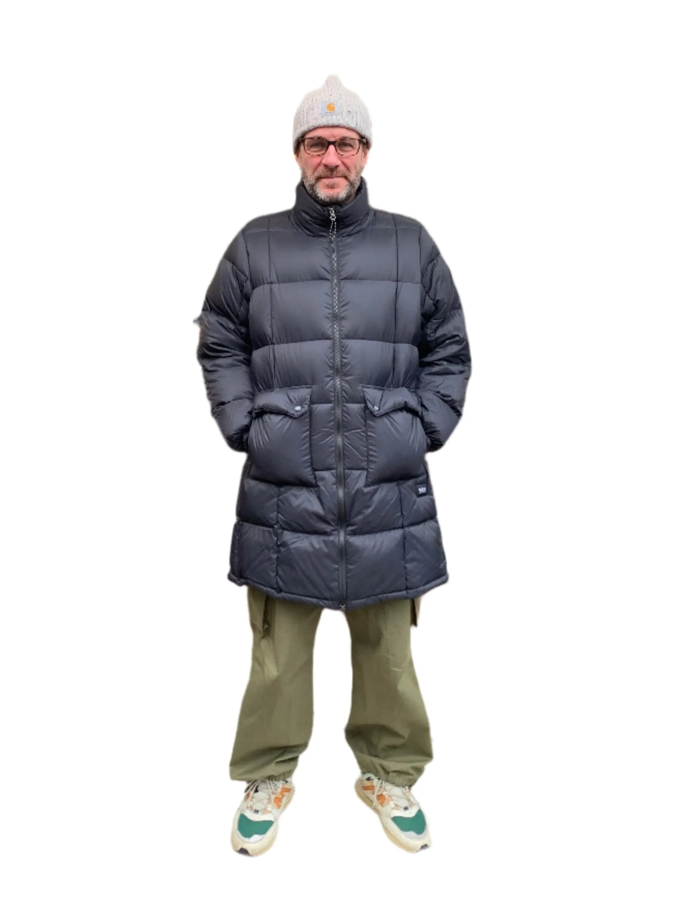 Wrinkle Free Texture Taion Long Volume Down Coat Black