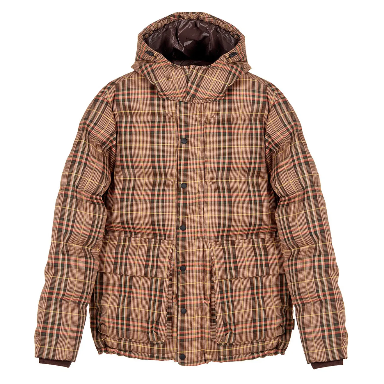 Work Tough Hikerdelic Calland Plaid Puffer Jacket Brown Plaid