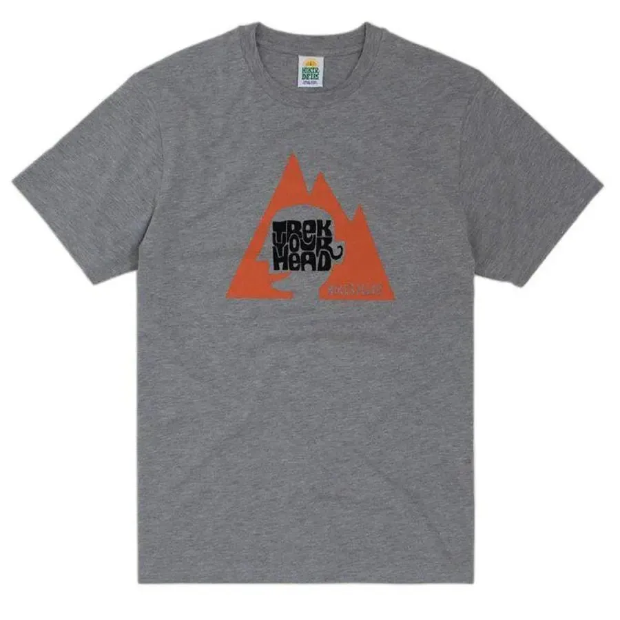 Casual Essentials Hikerdelic Trek Your Head T-Shirt Grey Marl