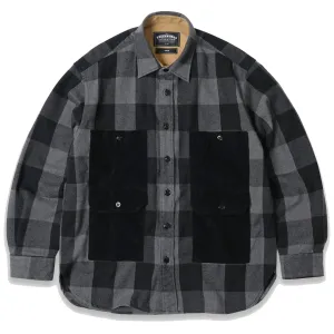 fade resistant color Minimal Design Frizmworks Buffalo Hunting Shirt Jacket Black