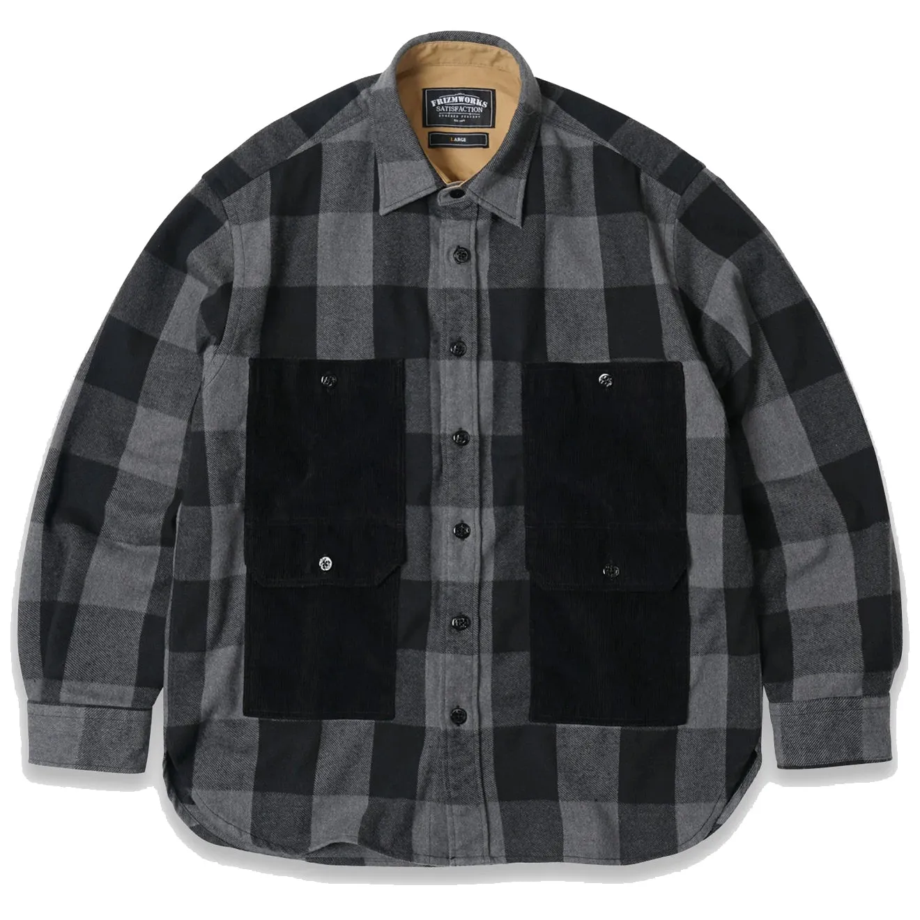 Classic Wardrobe Compact Fold Design Frizmworks Buffalo Hunting Shirt Jacket Black