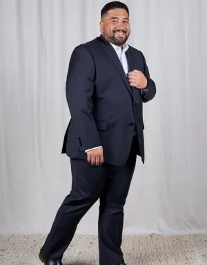 Hollywood Black Twill Suit Trouser Minimal Edge Contoured Panel Design