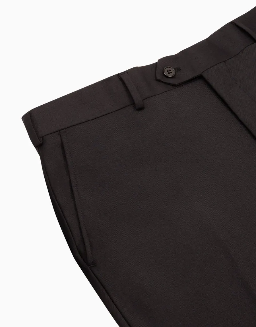 All-Purpose Wear Hollywood Black Twill Suit Trouser