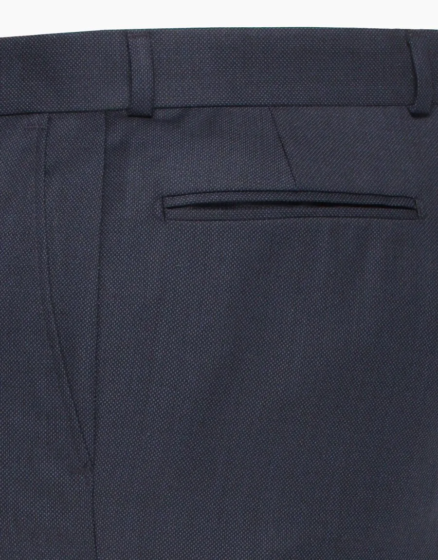Warm design On The Go Hollywood Navy Birdseye Suit Trouser