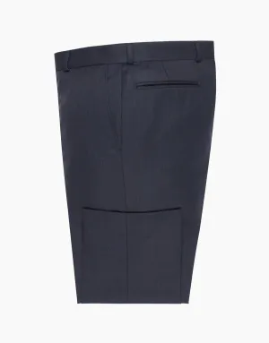Wrinkle Resistant Finish Hollywood Navy Birdseye Suit Trouser